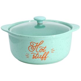 Wanda June Home Miranda's Breakfast 3.66 Quart Stoneware Casserole in Teal