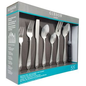 Gibson Home Wilmington Plus 55-Piece Flatware Set