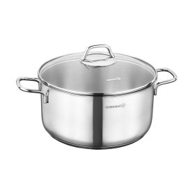 Korkmaz Perla 2 Piece 8.5 Liter Stainless Steel Casserole with Lid in Silver