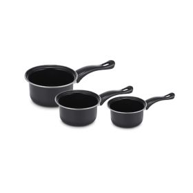 Brentwood 3 Piece Carbon Steel Sauce Pan Set