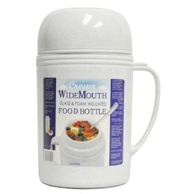 Brentwood 1.2 Liter Wide Foam Glass Vacuum Insulated Food Thermos