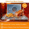 2Pcs Air Fryer Basket Tray 15.35x11.61in Stainless Steel Rustproof Non-Stick Oven Pan and Tray