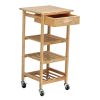 Oceanstar Bamboo Kitchen Trolley