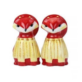 Gibson Home Woodland Fox Salt & Pepper Set