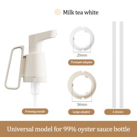 1pc Oyster Sauce Squeezer Kitchen Gadgets Squeeze Oyster Sauce Artifact Household Oiler Bottle Seasoning Bottle Squeeze Mouth (Color: White)