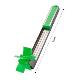 Watermelon Cutter Stainless Steel Windmill Design Creative Cut Fruit Home Kitchen Gadgets DIY Salad Fruit Slicer Cutter Tools (Color: Green)