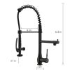 Single Handle Standard Pull Down Kitchen Faucet  Spray in Black