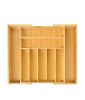 Expandable Kitchen Utensils Drawer Organizer  For Bamboo Flatware Organizer