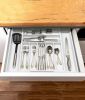 Adjustable Expandable Kitchen Utensils Drawer Organizer  For Bamboo Flatware Organizer