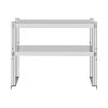 Kitchen Stainless Steel Overshelf with Adjustable Lower Shelf