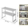 Kitchen Stainless Steel Overshelf with Adjustable Lower Shelf